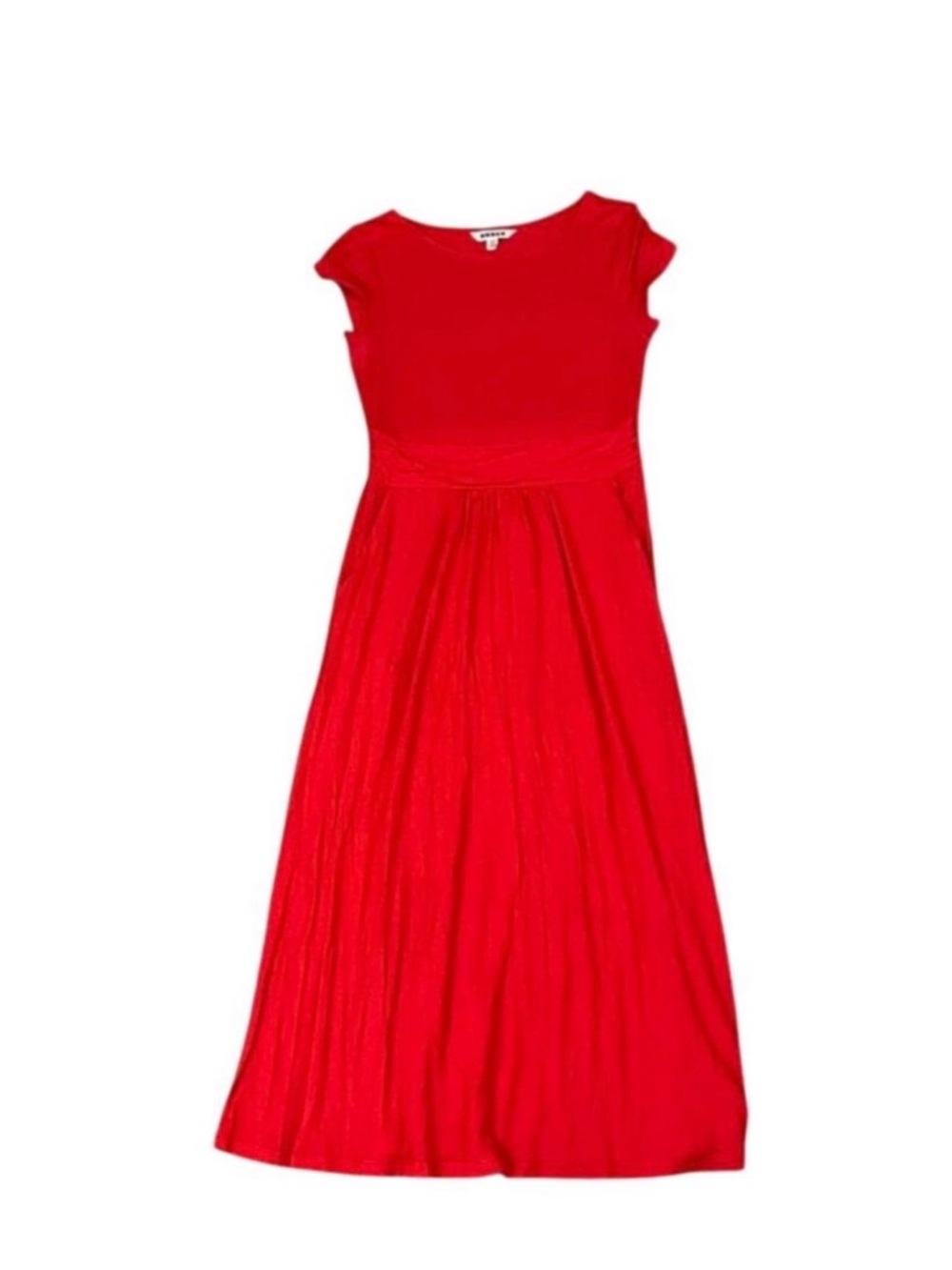 Boden Red Short-Sleeve Midi Dress - Picture 3 of 8